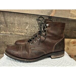 Thursday Boot Co Captain Mens Size 9.5 Cap Toe Boots Brown Leather